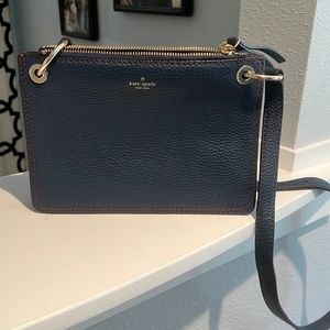 Navy/denim blue Kate spade cross body purse